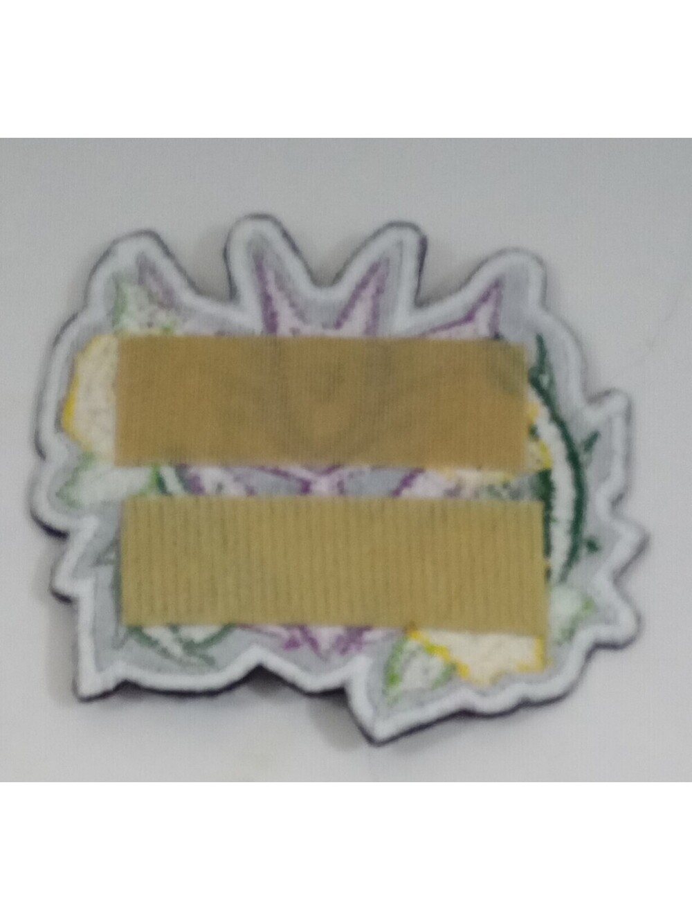 Transformers DECEPTICON with Flowers Patch Green Yellow PURPLE 3.5" x 3" - Picture 2 of 2